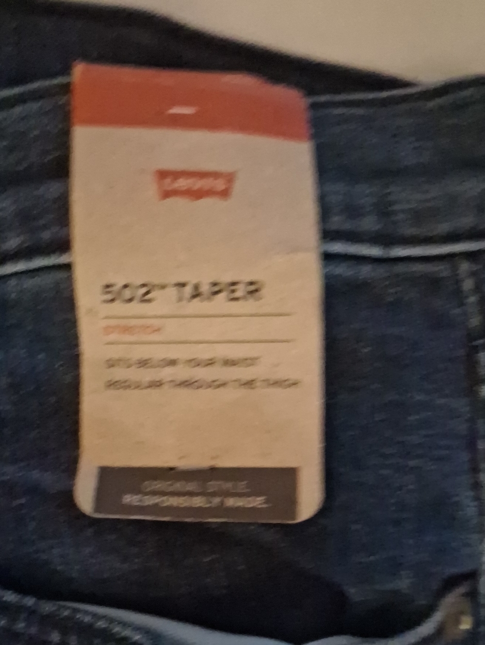 Levis 502 Taper Fit Jeans - Stretch 60x30 NWT - Picture 2 of 5